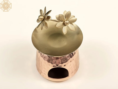 5" Finish Flower Design Diffuser Burner | Handmade