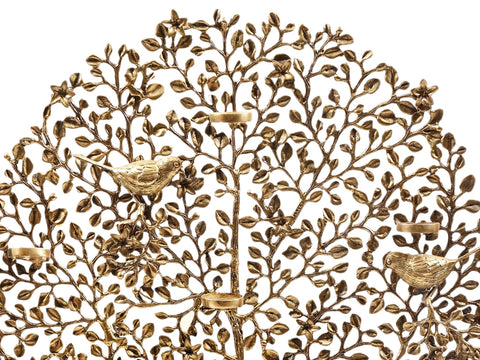 28" Brass Tree with Candle Holder | Handmade