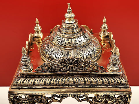 Brass Temple with Bells and Ghungroo | Handmade