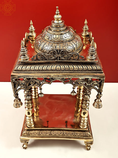 Brass Temple with Bells and Ghungroo | Handmade