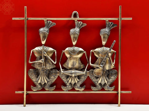18" Musicians Wall Hanging | Handmade Dhokra Art