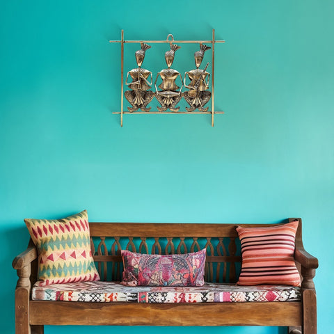 18" Musicians Wall Hanging | Handmade Dhokra Art