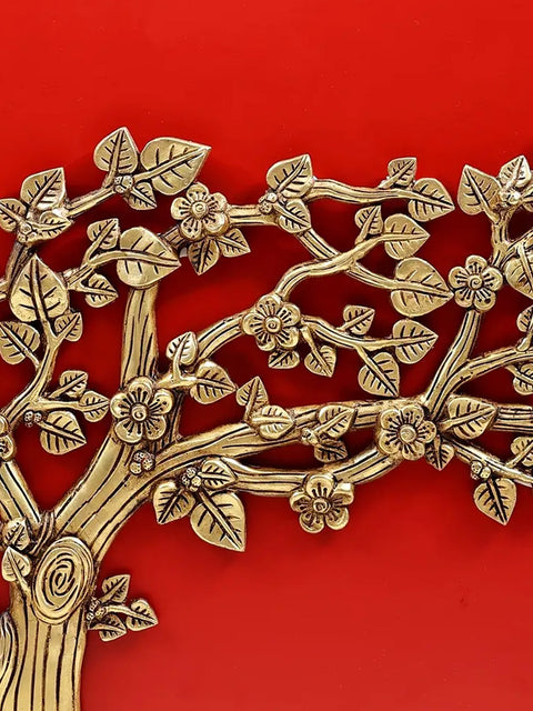 22" Brass Tree Wall Hanging | Handmade