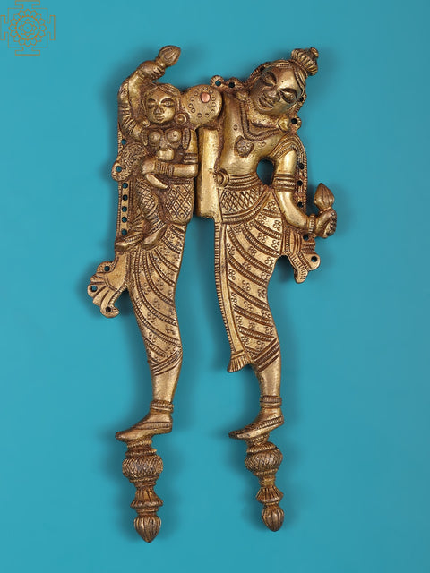 Brass Radha Krishna Design Nut Cutter | Handmade
