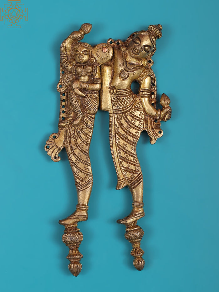 Brass Radha Krishna Design Nut Cutter | Handmade