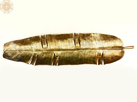 47" Huge Banana Leaf Design Fruit Platter | Handmade