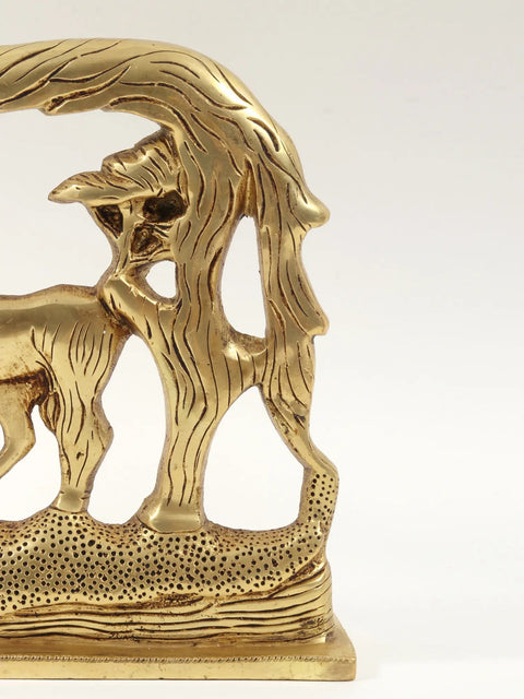 14" Stylized Horse Showpiece in Brass | Home Decor