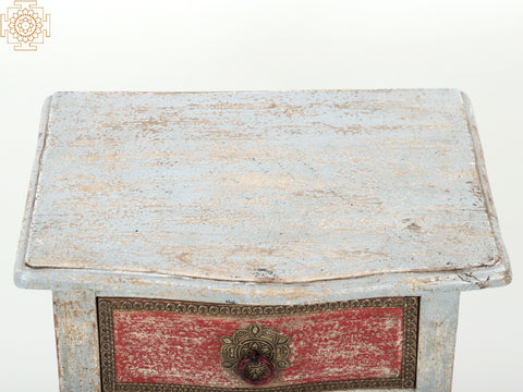 24" Wooden Three Drawer Side Table | Handmade Wood Drawer