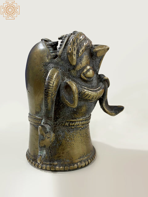 Small Yali Mukham in Brass