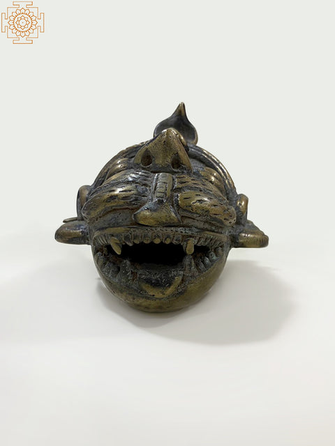 Small Yali Mukham in Brass