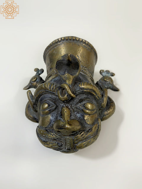 Small Yali Mukham in Brass