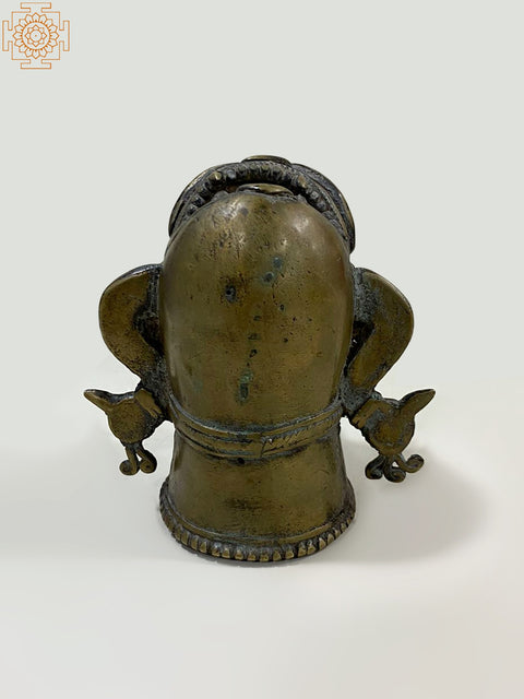 Small Yali Mukham in Brass