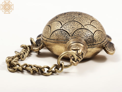 Brass Turtle Etra (Perfume) Bottle with Inner Lid and Screw Cap | Handmade