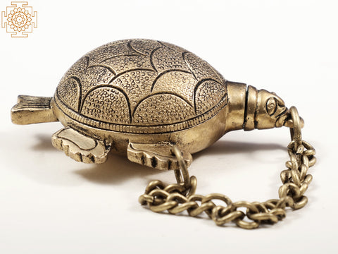 Brass Turtle Etra (Perfume) Bottle with Inner Lid and Screw Cap | Handmade
