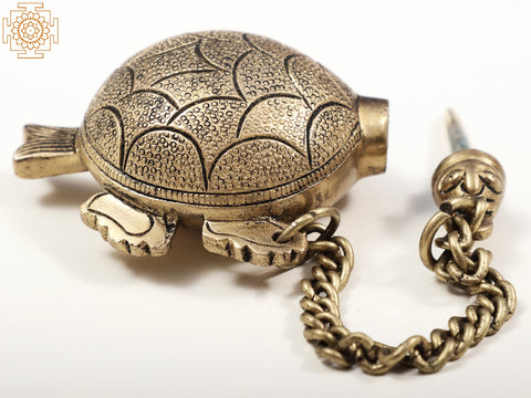 Brass Turtle Etra (Perfume) Bottle with Inner Lid and Screw Cap | Handmade