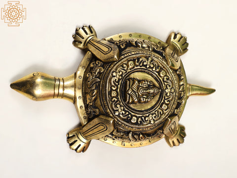1" Vastu Turtle with Engraved Ganesha | Handmade