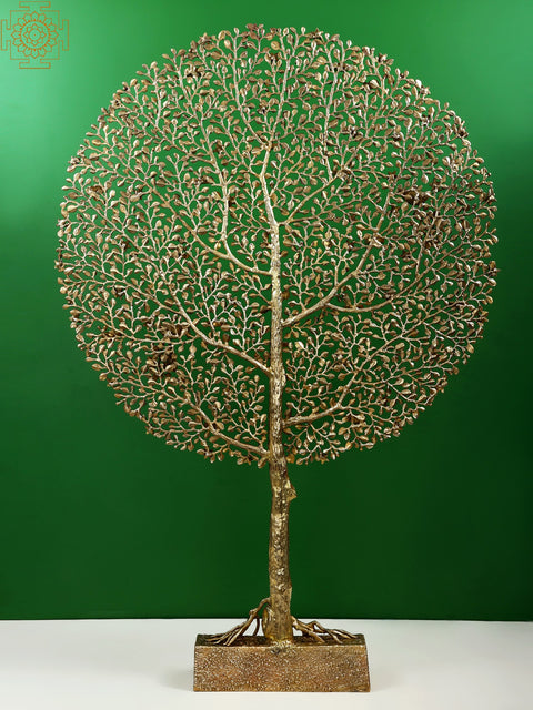 51" Large Brass Tree with Candle Holder | Handmade