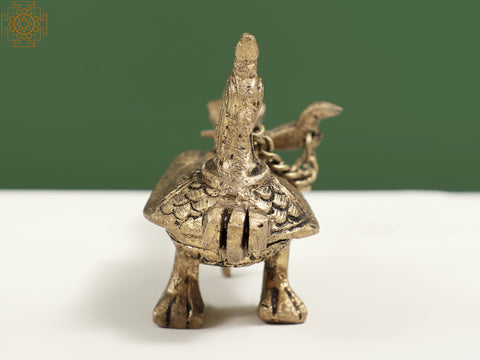 2" Small Brass Peacock Box | Handmade