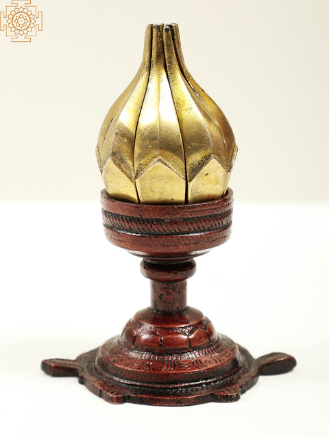 5" Decorative Lotus Candle Stand | Handmade