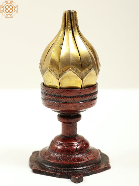 5" Decorative Lotus Candle Stand | Handmade