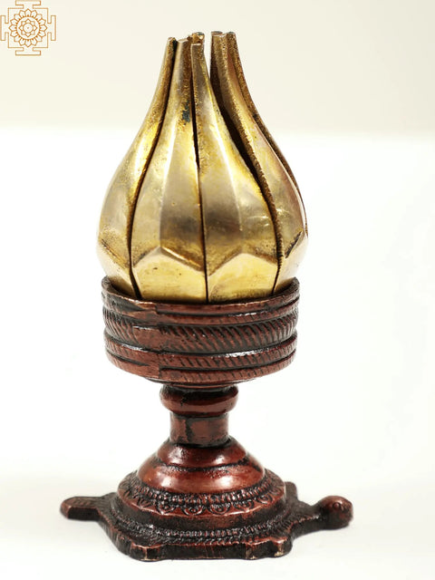 4" Handmade Decorative Lotus Candle Stand