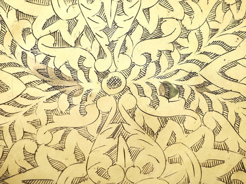 18" Brass Floral Design Urli | Handmade