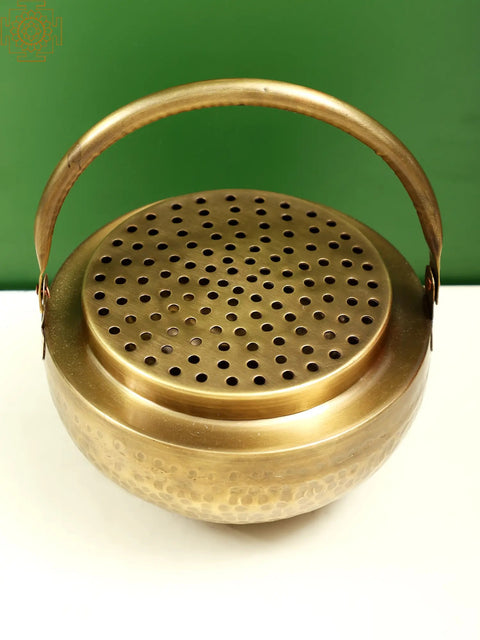 6" Dewa Hanging Dhuna | Handmade Antique Dhoop Dani Pot