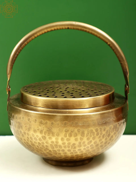 6" Dewa Hanging Dhuna | Handmade Antique Dhoop Dani Pot