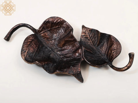 Leaf Design Brass Candle Stand | Handmade Candle Holder Stand