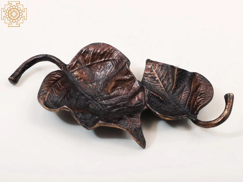 Leaf Design Brass Candle Stand | Handmade Candle Holder Stand