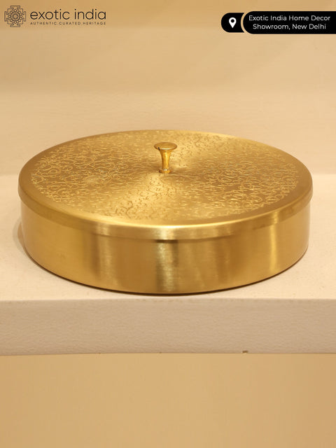 8" Spice Box | Brass Masala Box | Handmade Kitchen and Dining Utensils