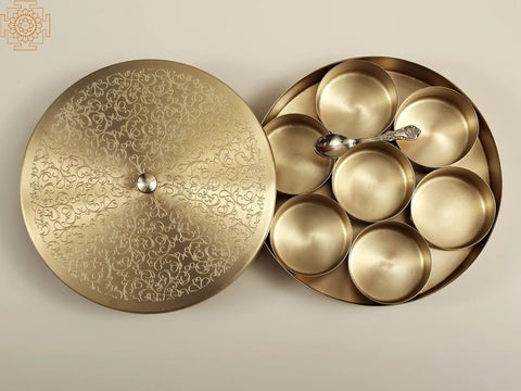 8" Spice Box | Brass Masala Box | Handmade Kitchen and Dining Utensils