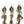 21" Thai Musician Ladies Brass Figurines