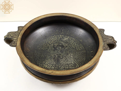 21" Brass Decorative Urli Handmade for Home Decor