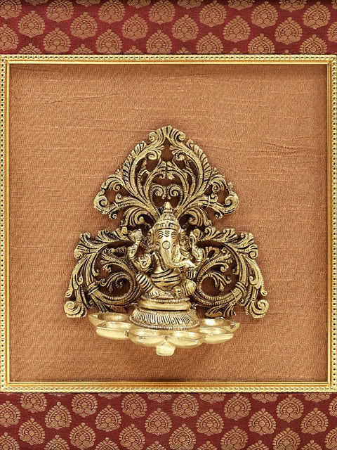 Framed Ganesha Wicks Wall Hanging