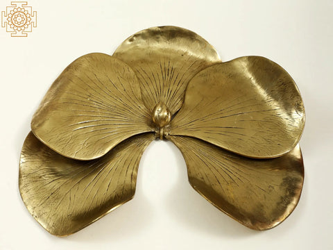 12" Brass Fancy Flower | Wall Hanging Statue