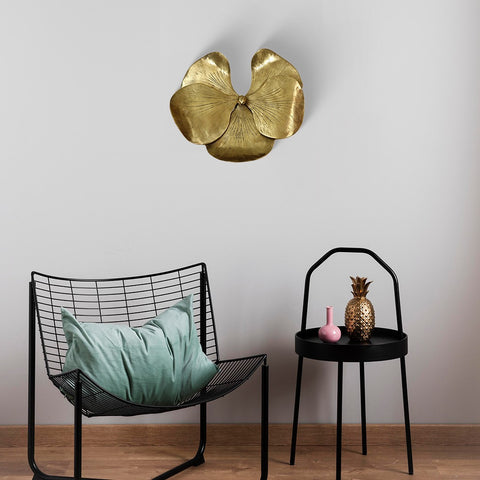 12" Brass Fancy Flower | Wall Hanging Statue
