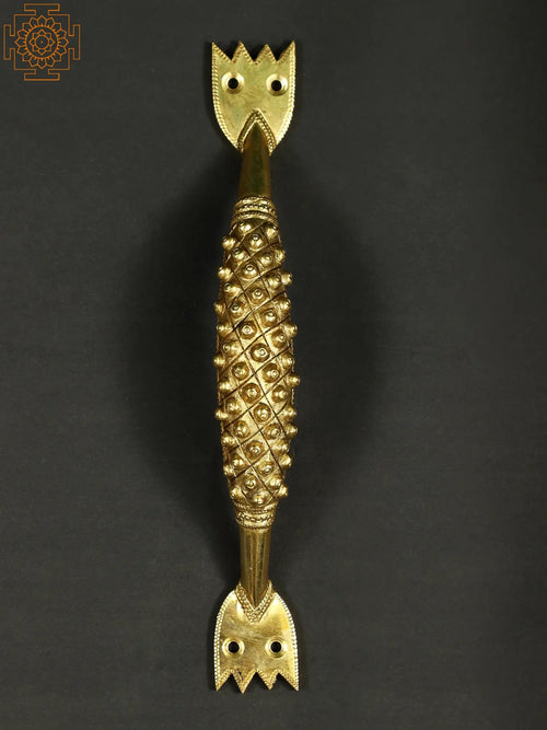 11" Brass Designer Door Handle for Home Decor