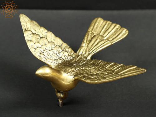 Brass Eagle Figurine Wall Decor Sculpture Handmade