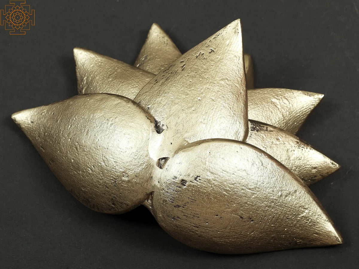 Small Brass Lotus Petal Wall Hanging