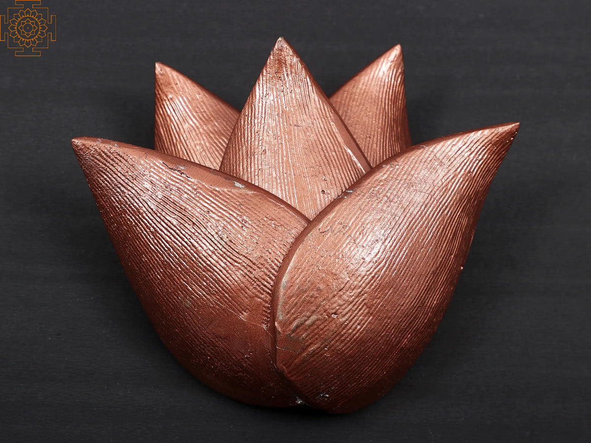 Small Brass Lotus Petal Wall Hanging