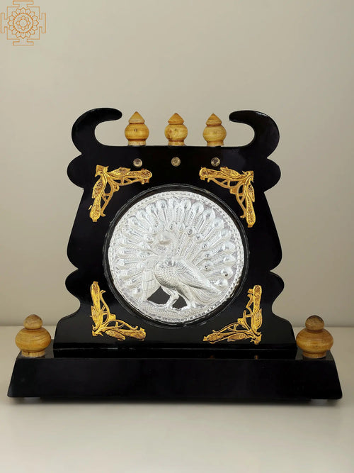 Tanjore Art Brass Plate with Temple Stand for Home Decor