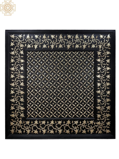 72" Wood and Brass Decorative Ceiling