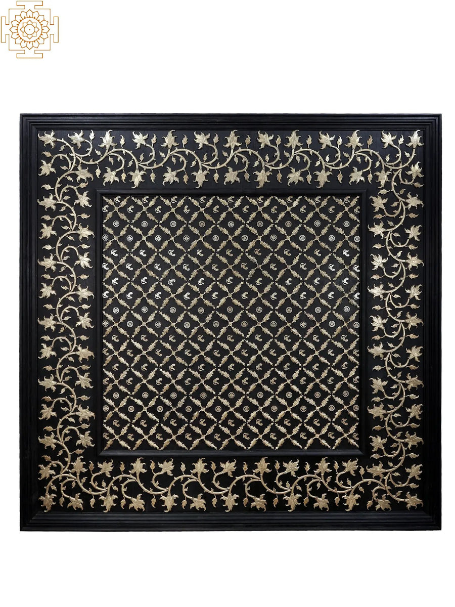 72" Wood and Brass Decorative Ceiling Sculpture