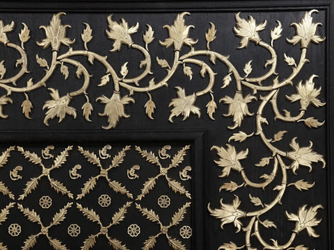 72" Wood and Brass Decorative Ceiling