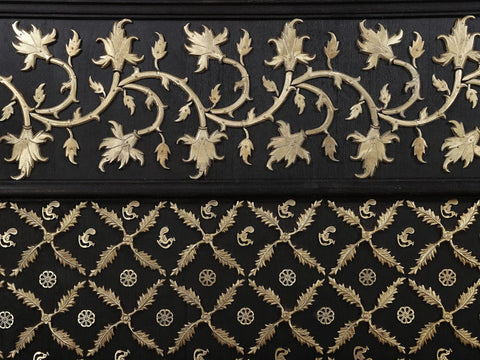 72" Wood and Brass Decorative Ceiling
