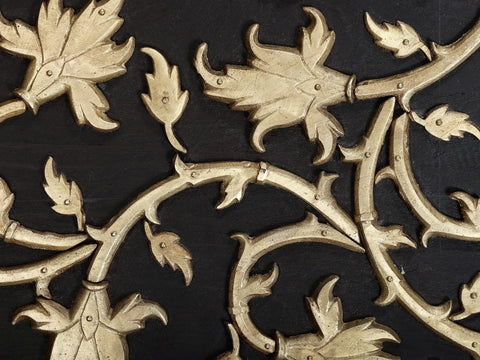 72" Wood and Brass Decorative Ceiling