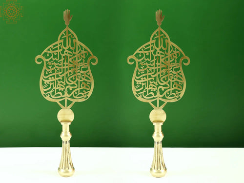 20" Handmade Brass Alam Pair Statue for Pooja
