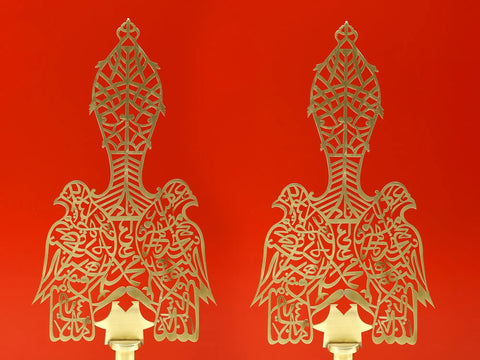20" Couple of Falcon Design Alam (Pair) | Handmade