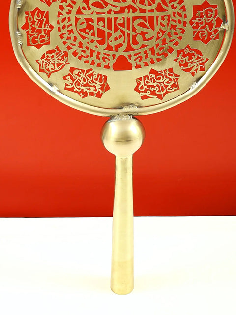 34" Brass Deccan Engraved Alam | Handmade